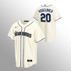 Men's Seattle Mariners Daniel Vogelbach #20 Cream Replica Alternate Jersey