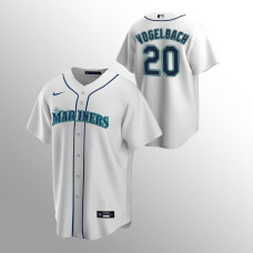 Men's Seattle Mariners Daniel Vogelbach #20 White Replica Home Jersey