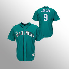 Men's Seattle Mariners Dee Gordon #9 Aqua Cool Base Alternate Player Jersey