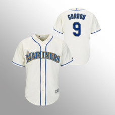 Men's Seattle Mariners Dee Gordon #9 Cream Cool Base Alternate Jersey