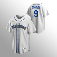 Men's Seattle Mariners #9 Dee Gordon White Home Cooperstown Collection Jersey