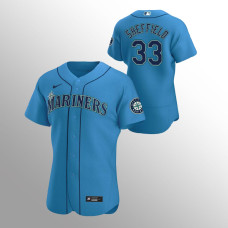 Seattle Mariners Justus Sheffield Royal Authentic Alternate Jersey