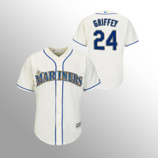 Men's Seattle Mariners Ken Griffey Jr. #24 Cream Cool Base Alternate Jersey