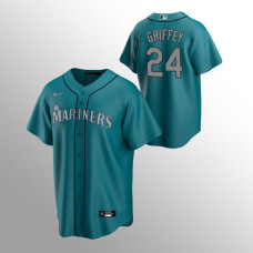 Men's Seattle Mariners Ken Griffey Jr. #24 Aqua Replica Alternate Jersey