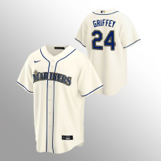 Men's Seattle Mariners Ken Griffey Jr. #24 Cream Replica Alternate Jersey