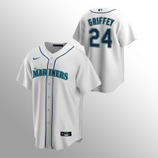 Men's Seattle Mariners Ken Griffey Jr. #24 White Replica Home Jersey