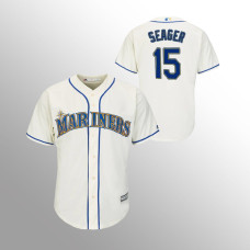 Men's Seattle Mariners Kyle Seager #15 Cream Cool Base Alternate Jersey