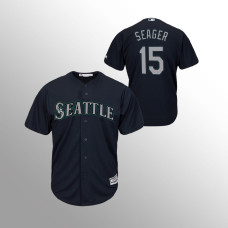 Men's Seattle Mariners Kyle Seager #15 Navy Cool Base Jersey