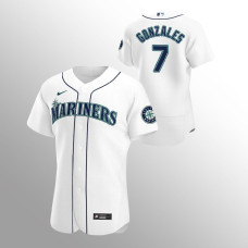 Men's Seattle Mariners Marco Gonzales Authentic White 2020 Home Jersey