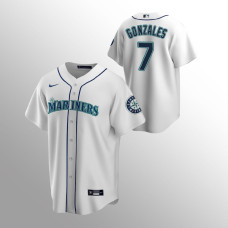 Men's Seattle Mariners Marco Gonzales #7 White Replica 2020 Home Player Jersey