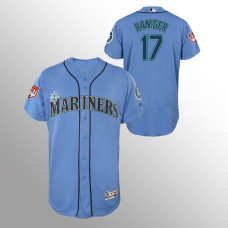 Men's Seattle Mariners #17 Light Blue Mitch Haniger 2019 Spring Training Flex Base Majestic Jersey