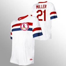 St. Louis Cardinals Andrew Miller White Cooperstown Collection V-Neck Jersey