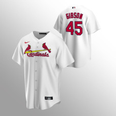 Men's St. Louis Cardinals Bob Gibson #45 White Replica Home Jersey