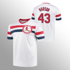 Men's St. Louis Cardinals Dakota Hudson #43 White Cooperstown Collection V-Neck Jersey