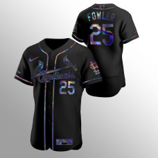 Dexter Fowler St. Louis Cardinals Black Authentic Holographic Golden Edition Jersey