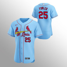 Men's St. Louis Cardinals Dexter Fowler Authentic Light Blue 2020 Alternate Jersey