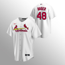 Men's St. Louis Cardinals Harrison Bader #48 White Replica Home Jersey