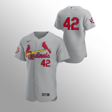 Men's St. Louis Cardinals Jackie Robinson Day Gray Authentic Jersey