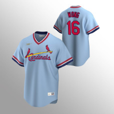 Men's St. Louis Cardinals #16 Kolten Wong Light Blue Road Cooperstown Collection Jersey