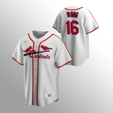 Men's St. Louis Cardinals #16 Kolten Wong White Home Cooperstown Collection Jersey