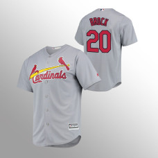 Lou Brock St. Louis Cardinals Gray Cool Base Road Official Player Jersey