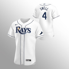 Men's Tampa Bay Rays Blake Snell Authentic White 2020 Home Jersey