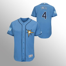 Men's Tampa Bay Rays #4 Light Blue Blake Snell 2019 Spring Training Flex Base Majestic Jersey