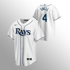 Men's Tampa Bay Rays Blake Snell #4 White Replica Home Jersey