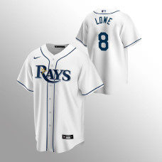 Men's Tampa Bay Rays Brandon Lowe #8 White Replica Home Jersey