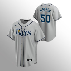 Men's Tampa Bay Rays Charlie Morton #50 Gray Replica Road Jersey