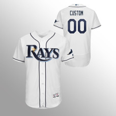 Men's Tampa Bay Rays White Authentic Collection Home #00 Custom Flex Base Jersey