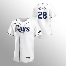 Men's Tampa Bay Rays Francisco Mejia #28 White Authentic Home Jersey