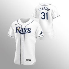 Men's Tampa Bay Rays Josh Fleming #31 White Authentic Home Jersey