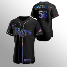 Randy Arozarena Tampa Bay Rays Black Authentic Iridescent Holographic Jersey