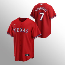 Men's Texas Rangers Ivan Rodriguez #7 Red 2020 Replica Alternate Jersey