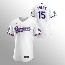Texas Rangers Nick Solak White Authentic Home Jersey