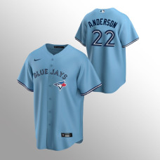 Men's Toronto Blue Jays Chase Anderson #22 Powder Blue 2020 Replica Alternate Jersey