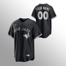 Custom Toronto Blue Jays Black White 2021 All Black Fashion Replica Jersey