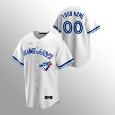 Custom Toronto Blue Jays White Cooperstown Collection Home Jersey