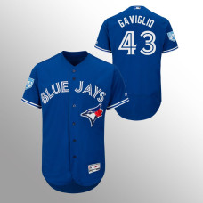 Men's Toronto Blue Jays #43 Royal Sam Gaviglio 2019 Spring Training Flex Base Majestic Jersey