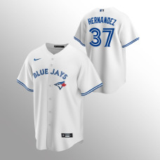 Men's Toronto Blue Jays Teoscar Hernandez #37 White Replica Home Jersey