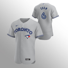 Men's Toronto Blue Jays Travis Shaw Authentic Gray 2020 Road Jersey