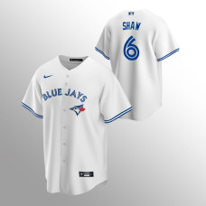 Men's Toronto Blue Jays Travis Shaw #6 White Replica Home Jersey