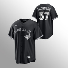 Trent Thornton Toronto Blue Jays Black White 2021 All Black Fashion Replica Jersey