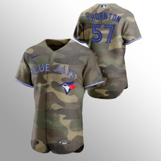 Toronto Blue Jays Trent Thornton Camo 2021 Armed Forces Day Authentic Jersey