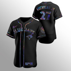 Vladimir Guerrero Jr. Toronto Blue Jays Black Authentic Holographic Golden Edition Jersey