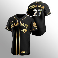 Men's Toronto Blue Jays Vladimir Guerrero Jr. #27 Black 2020 Golden Edition Authentic Jersey