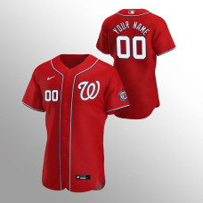 Men's Washington Nationals Custom Authentic Red 2020 Alternate Jersey
