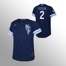 Royals #2 Youth Michael A. Taylor 2022 City Connect Replica Navy Jersey