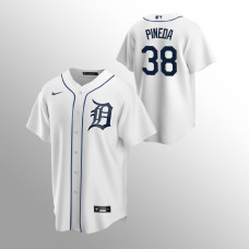Tigers #38 Youth Michael Pineda Replica Home White Jersey